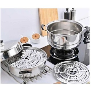 Nồi hấp 3 tầng inox 28cm