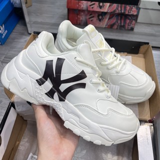 giày thể thao sneaker MLB NY đen trơn, MLB trắng ny đen nam nữ bản cao cấp ảnh thật kèm video
