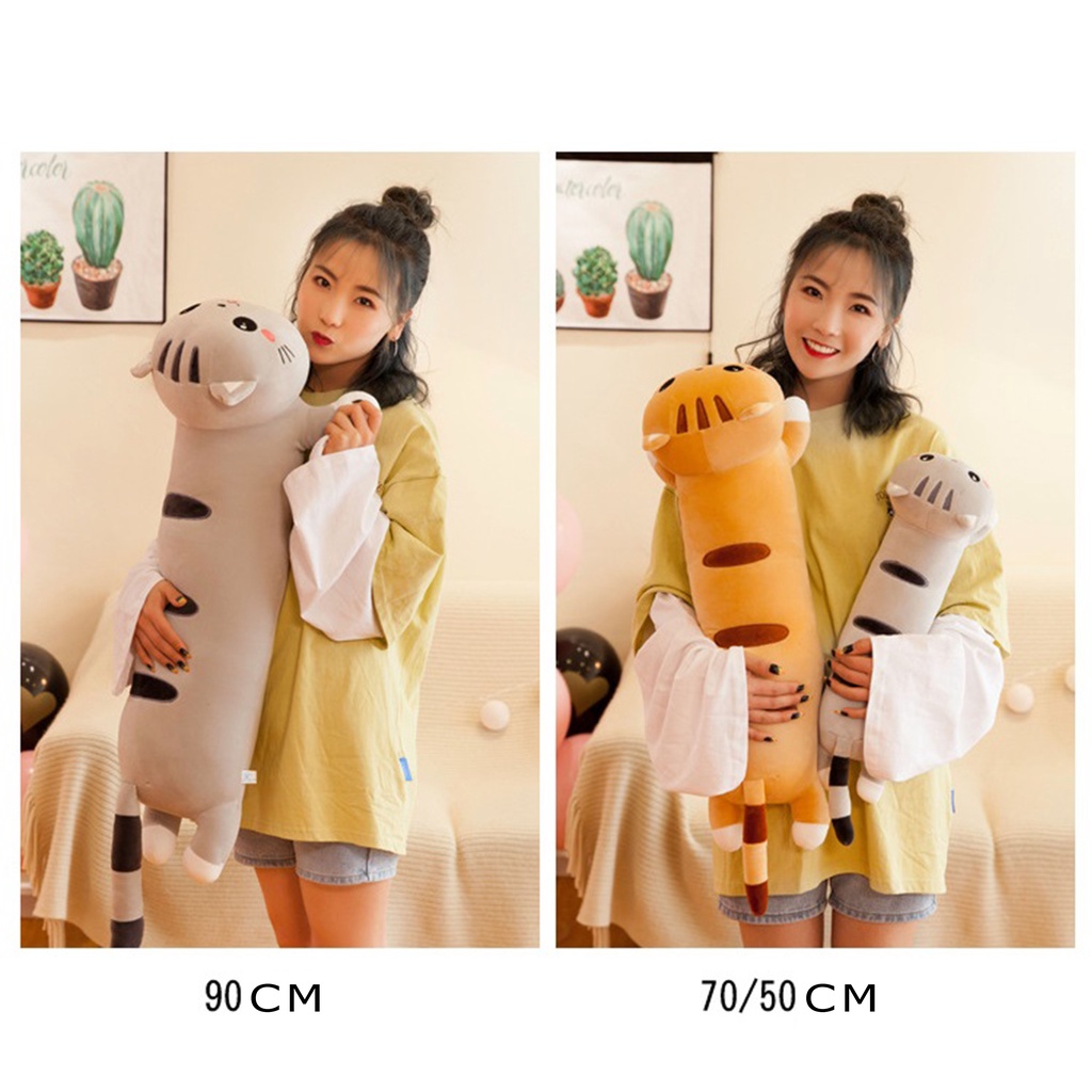 Gấu bông gối ôm mèo dài -Thú nhồi bông sang trọng