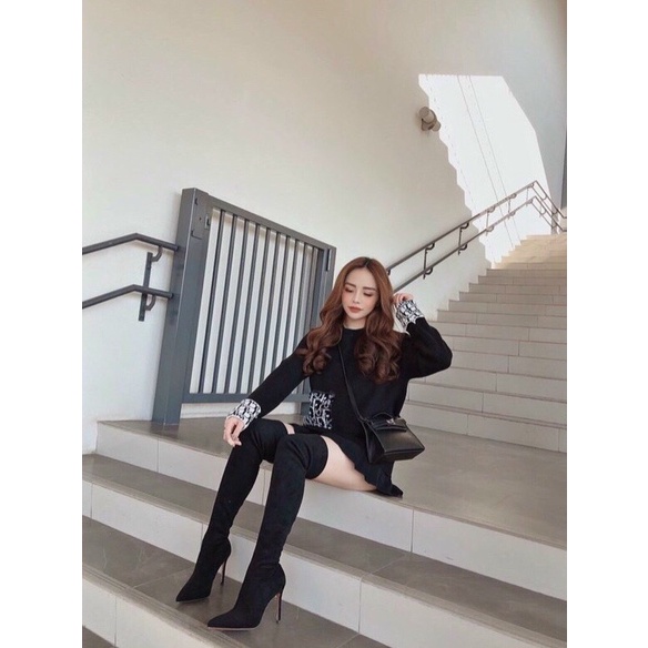 👢❤Boot đùi gót nhỏ cao 9cm, chất da lộn lót lót lông mềm mịn, lên dáng sang chảnh đẹp xuất sắc.