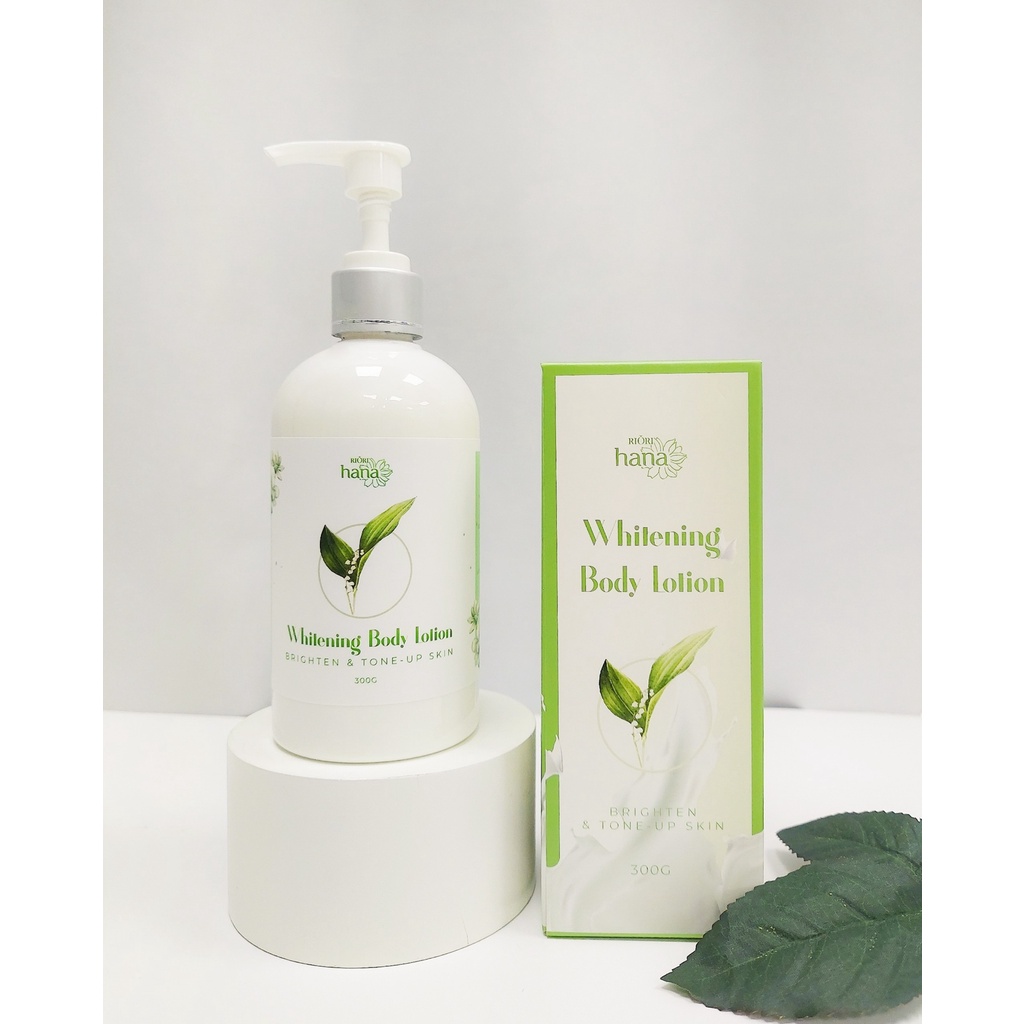 Kem Dưỡng Trắng Da Body RIORI HANA Whitening Body Lotion 300g (Mẫu Mới)