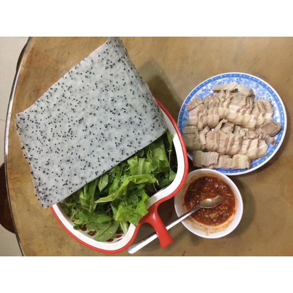 Túi 1KG bánh tráng gạo mè đen cuốn chiên gì cũng ngon 50 lá Đà Nẵng