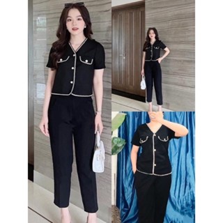 Sét bộ phối viền kiểu Bigsize từ 60-90 ký, thời trang nữ dành cho khách ngoại cỡ