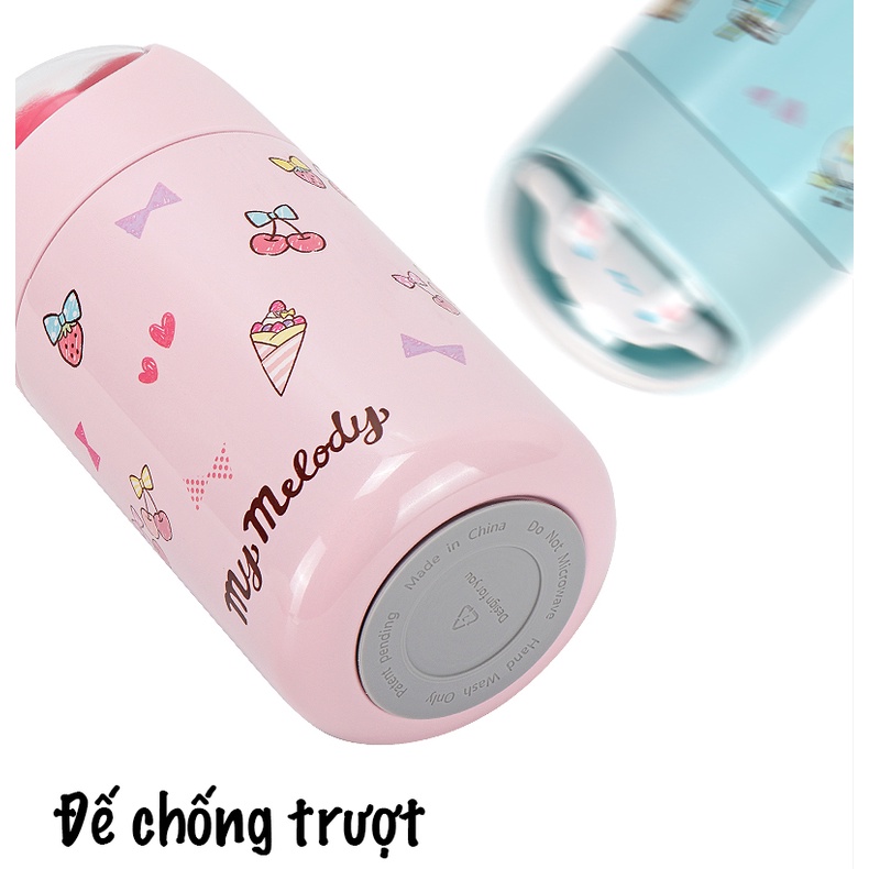 Bình Nước Giữ Nhiệt Bằng Thép Không Gỉ 280mL Hình Hello Kitty Sanrio