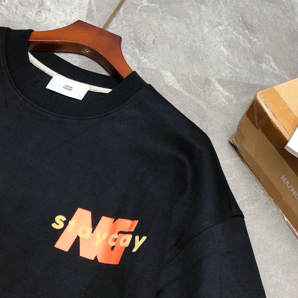 Áo sweater nam form rộng hàn quốc bigsize áo nỉ thu đông cao cấp xuất khẩu ANHANS 004 - 80016