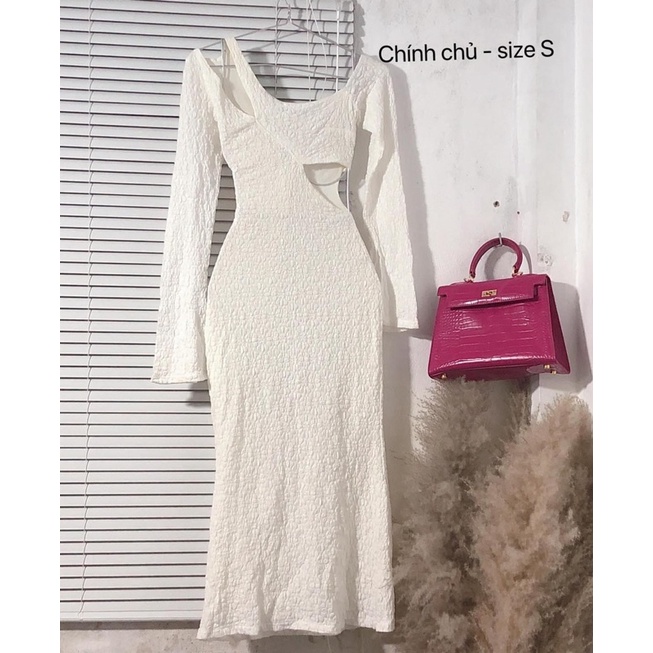 ĐẦm body tay dài xẻ eo