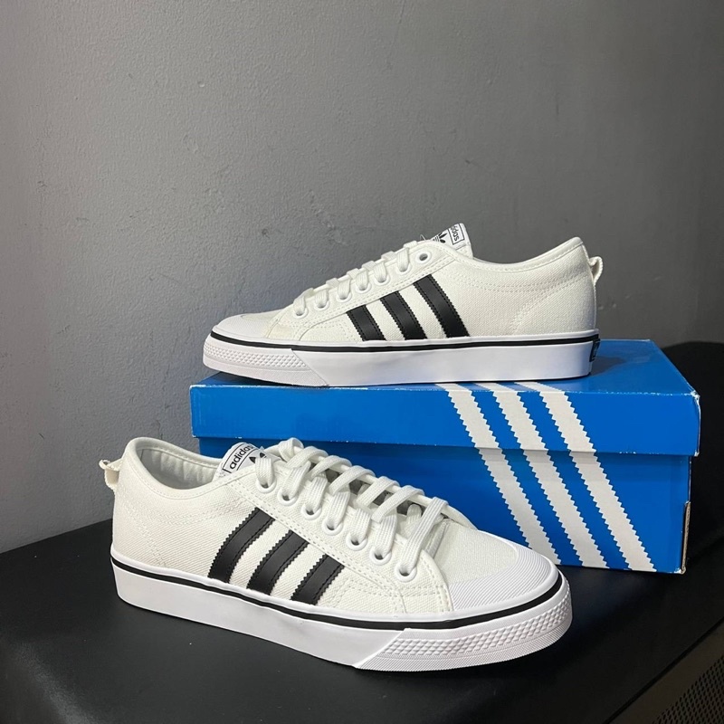 Giày Thể Thao Nam Nữ Adidas Nizza Trefoil Black White Simple Sneaker