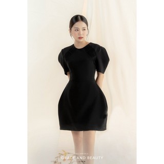 COEM | ĐẦM THIẾT KẾ CỔ TRÒN TAY BỒNG DÁNG NGẮN PHONG CÁCH TRẺ TRUNG SANG TRỌNG CHẤT LIỆU COTTON - HÂN DRESS