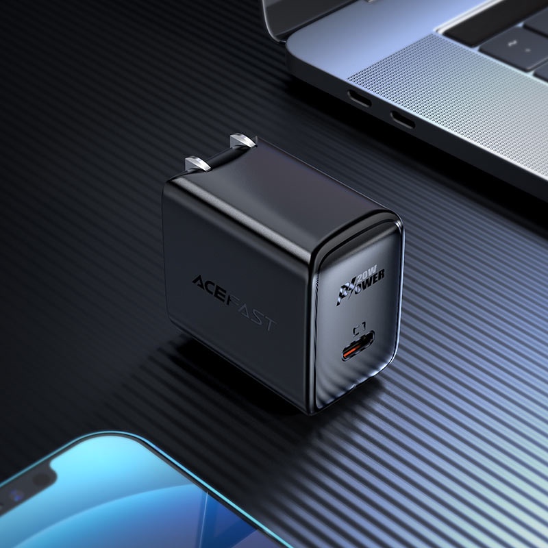 Sạc ACEFAST A3 công suất 20W 1 cổng USB-C hỗ trợ sạc PD3.0, sạc nhanh từ iPhone 8 trở lên - Hàng chính hãng