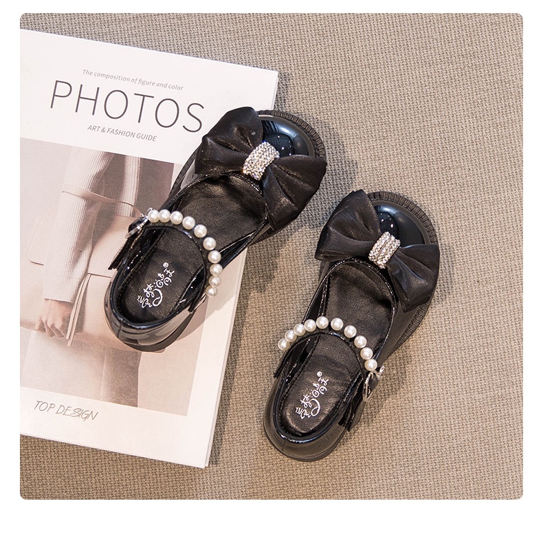 Giày Mary Jane Đế Mềm Đính Nơ Thời Trang Mùa Thu 2022 Cho Bé Gái