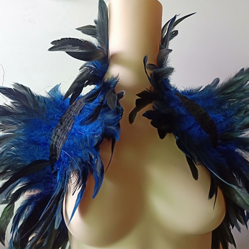 Khăn Choàng Lông Vũ Có Thể Tháo Rời Phong Cách Gothic Dành Cho Nữ