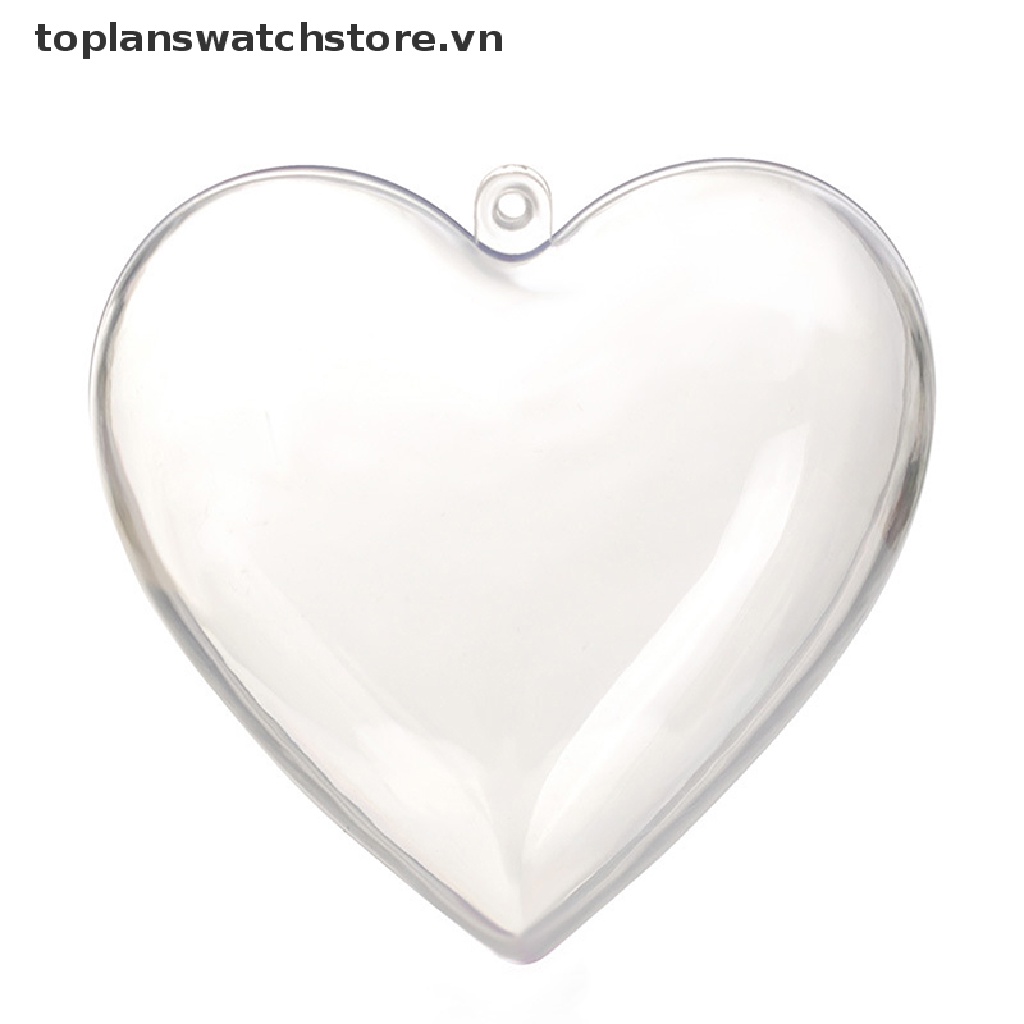 1 Quả Bóng Nhựa Trong Suốt Hình Trái Tim Dùng Trang Trí Giáng Sinh