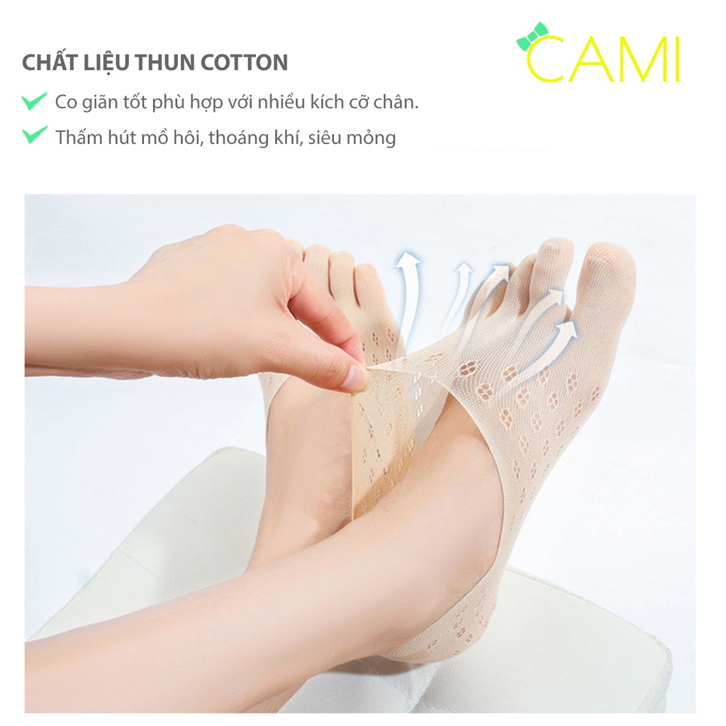 Vớ da tone màu thanh lịch, chất liệu vải nhung thoáng khí, gót chân có silicone chống trượt - Cami - CMPK284