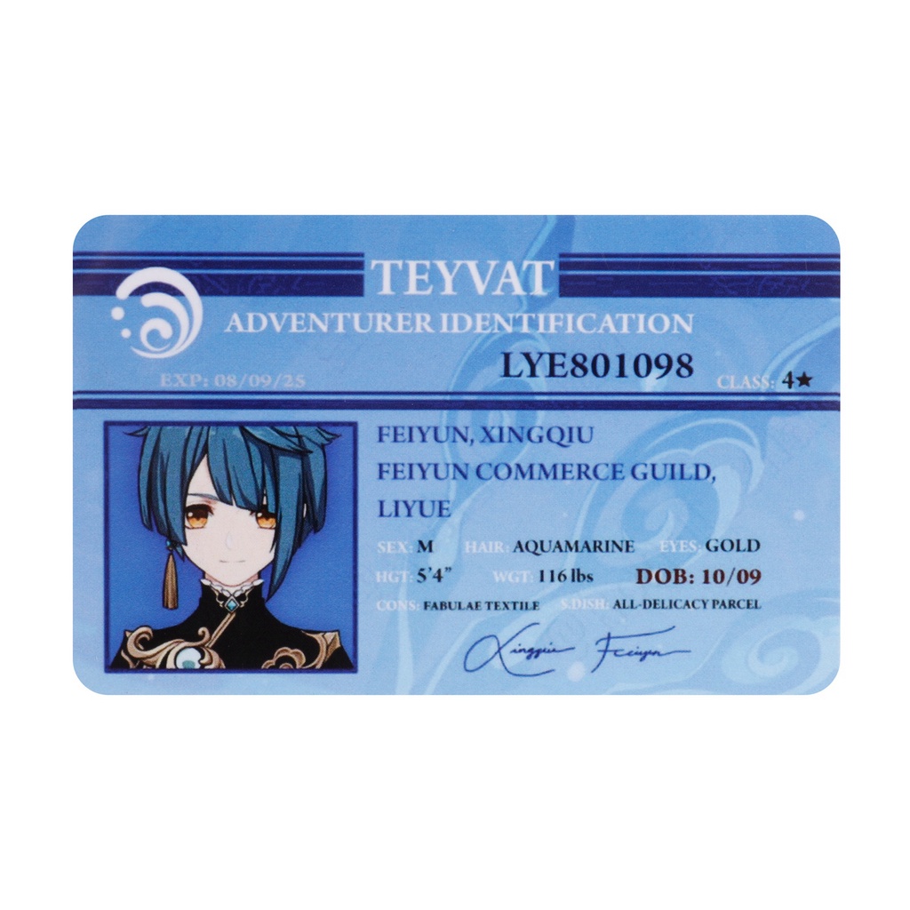 Bộ Thẻ Tên Bằng Nhựa PVC Hình Anime Genshin Vaiden Shogun