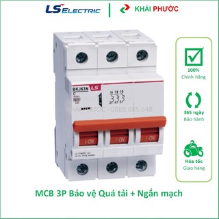 MCB 3P CB tép cầu dao 3 pha 6A 10A 16A 20A 25A 32A 40A 50A 63 6kA LS BKJ63N 3P Áp tô mát tép át tép aptomat KHẢI PHƯỚC