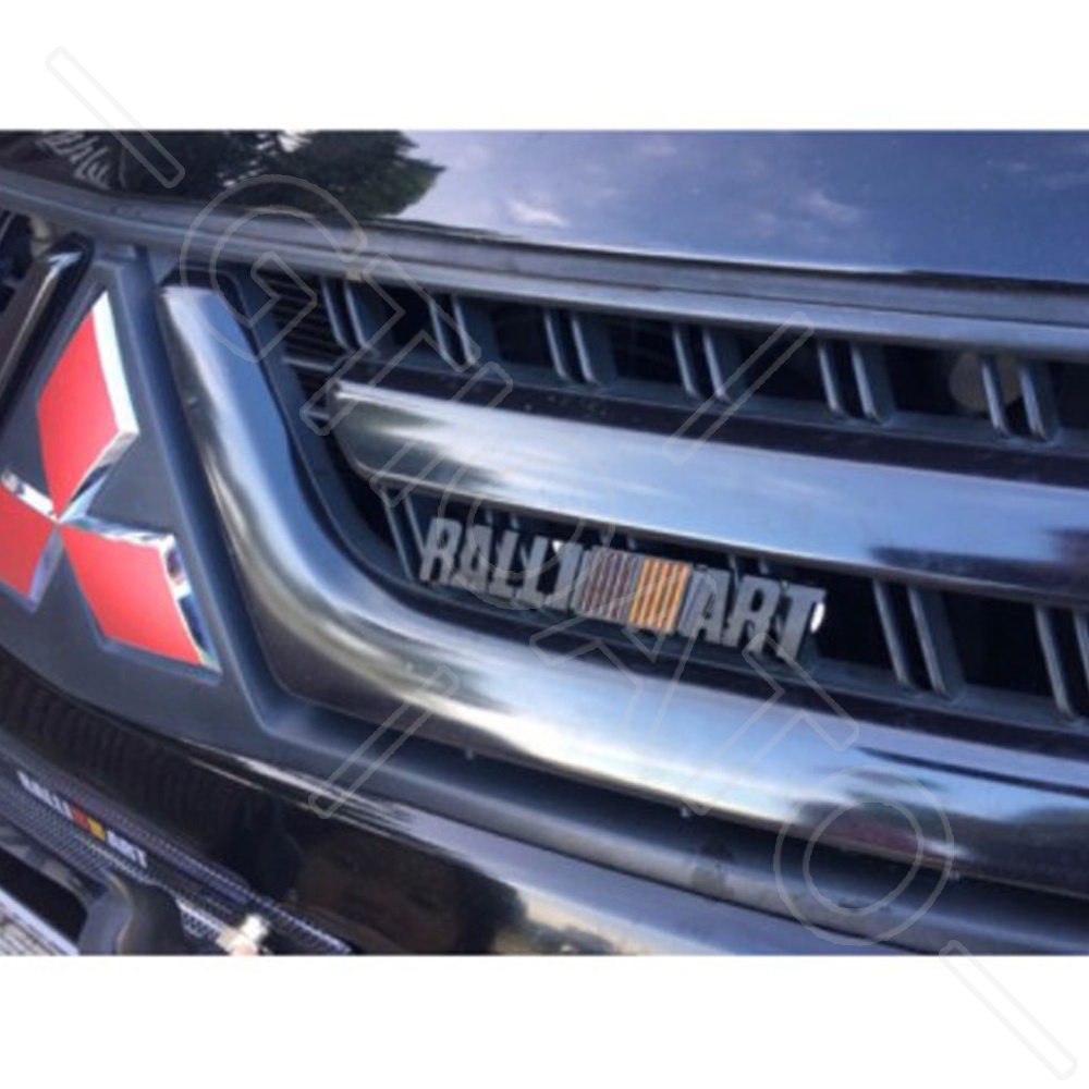 GTIOATO RALLIART Biểu Tượng Xe Huy Hiệu Xe Hơi Biểu Tượng Oto Huy Hiệu Ô Tô Biểu Tượng Ô Tô Kim Loại Biểu Tượng Xe Hơi Mạng Trúng Thầu Trang Trí Ô Tô Cho Mitsubishi Xpander Mirage Strada Montero Pajero Outlander
