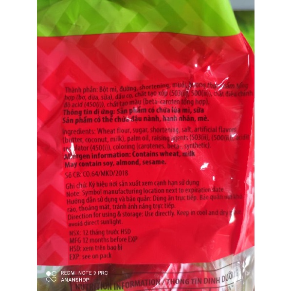Bánh quy hương dừa Kinh Đô gói 450g