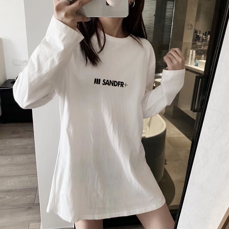 NRVP Áo Thun Nữ Dài Tay Dáng Rộng In Hình Phong Cách Hàn Quốc Kiểu Mới