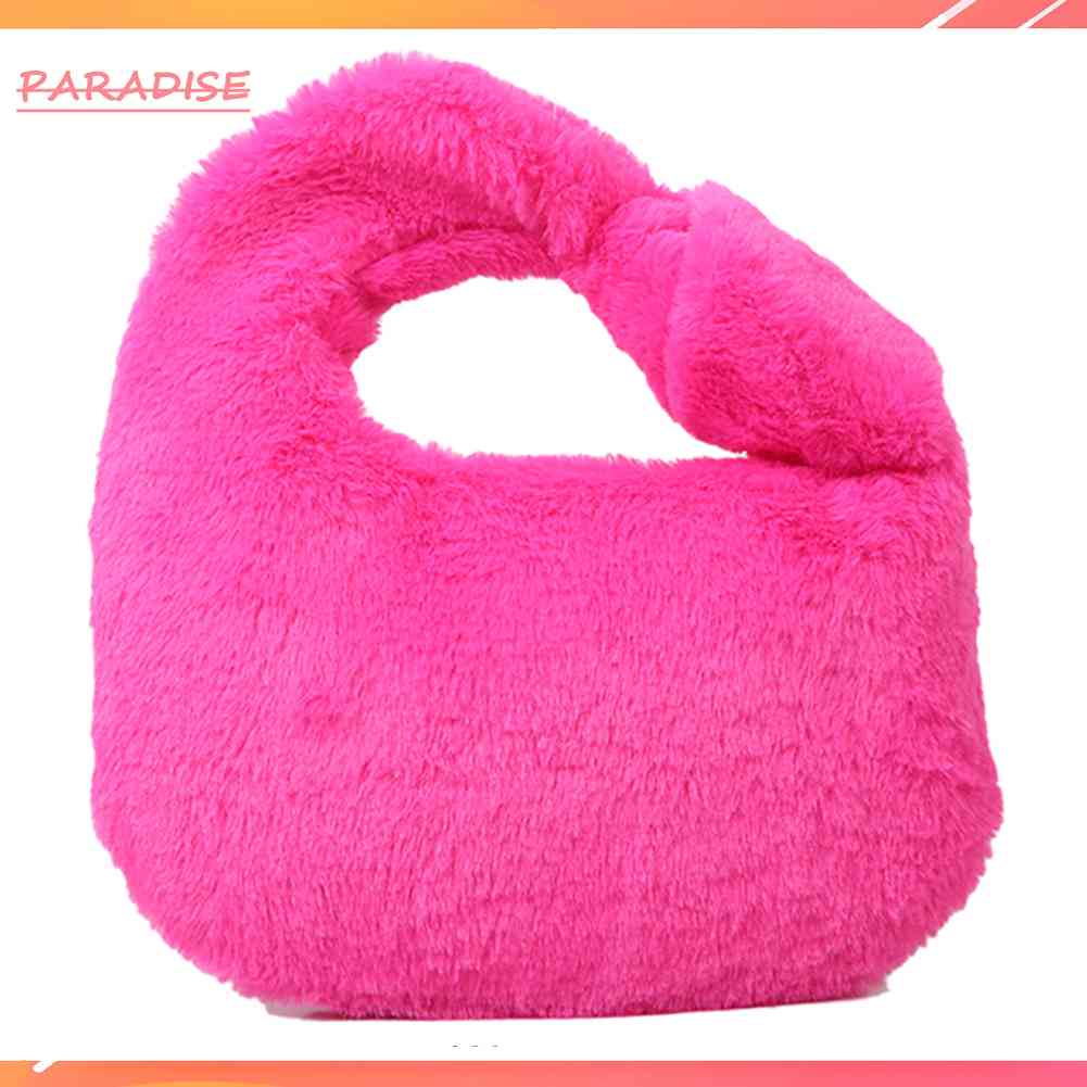 Túi Xách Lông Nhung Màu Trơn Thời Trang Thu Đông Dành Cho Nữ