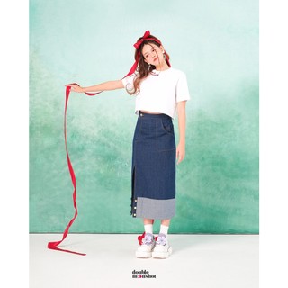 Double Moonshot - Chân váy jeans chữ A xẻ tà Moonrise