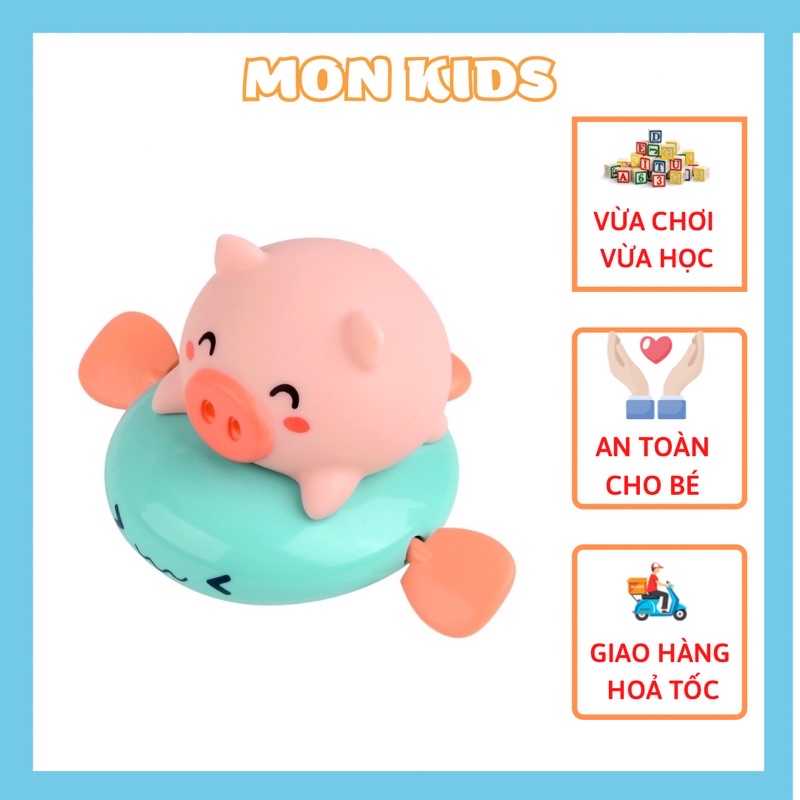 Lợn bơi phun nước Subeokiss thả bồn tắm cho bé - Cực vui nhộn, chạy dây cót