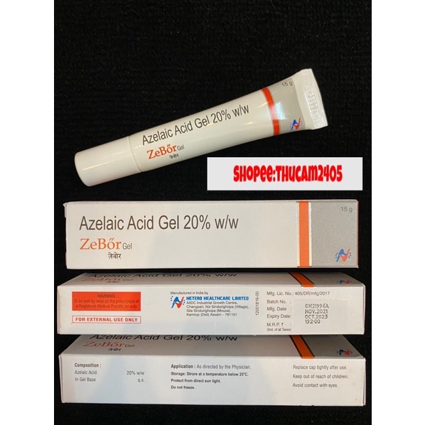 Gel Zebor 20% azelaic giảm mờ thâm ,mụn .
