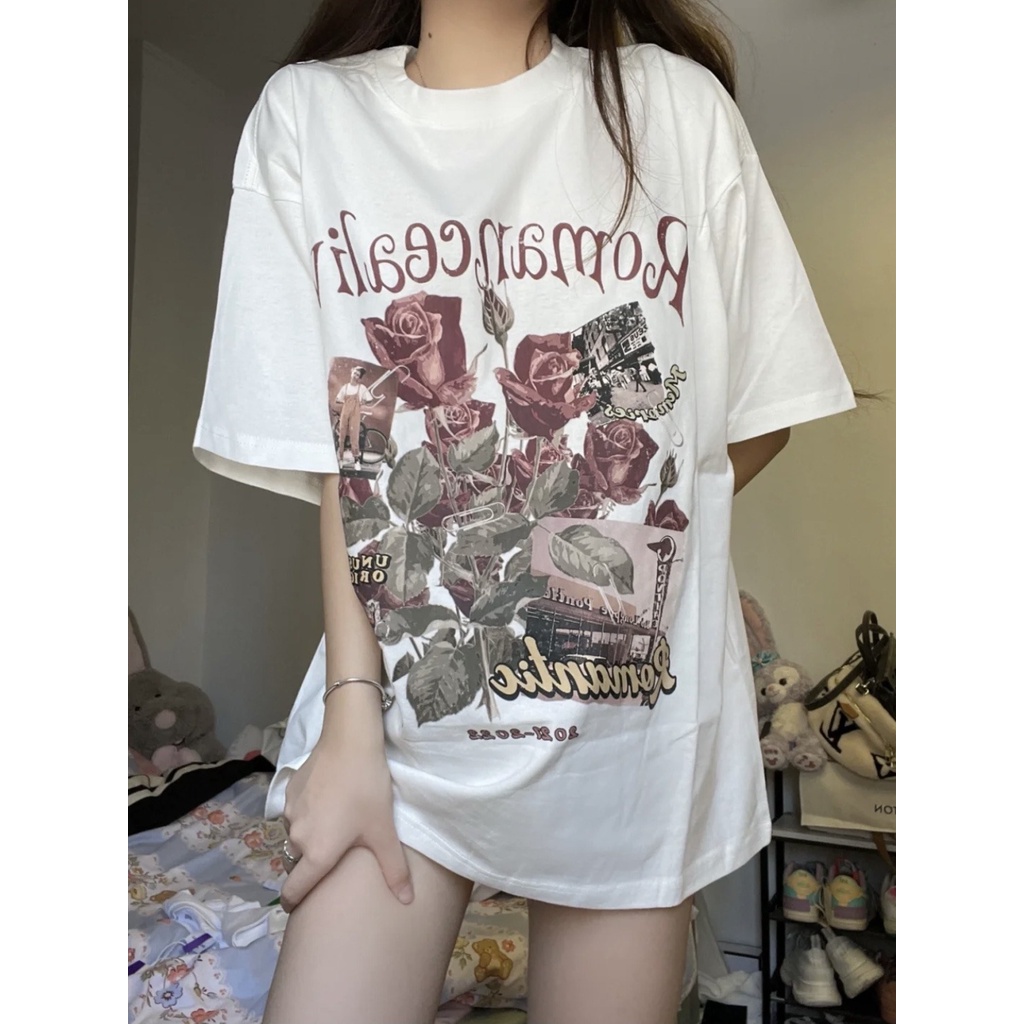NRVP Áo Thun Unisex Mùa Hè Dáng Suông Tay Cộc Phong Cách Hàn Quốc Cho Nam Nữ