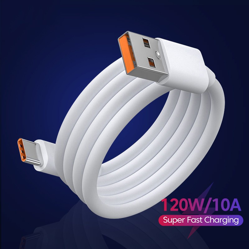Cáp SạC Nhanh 120W USB Type C 10A Cho Samsung S10 S20 Xiaomi