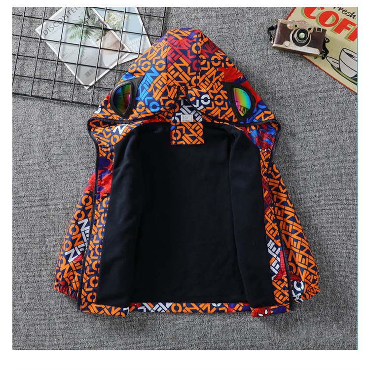 Áo Khoác Lót Lông Cừu Họa Tiết Spiderman Ultraman Thời Trang Mùa Thu 2022 Cho Bé Trai