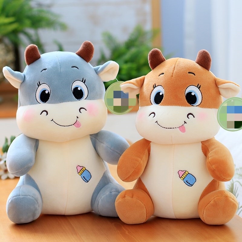 Gấu bông trâu 20cm, gấu bông gòn lông mềm mịn