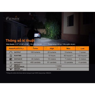 Đèn pin FENIX - ​​E-STAR 100 lumens