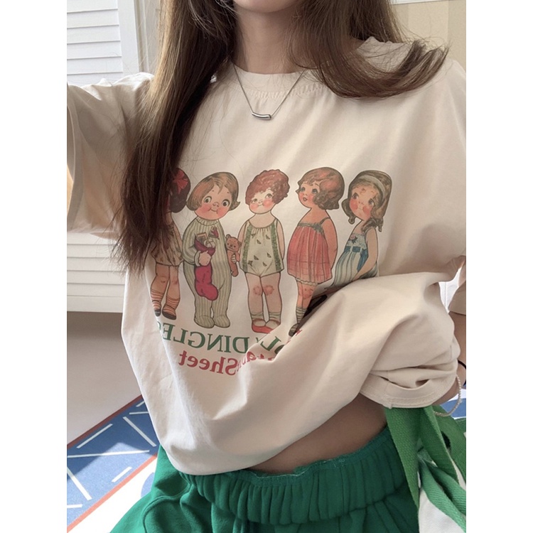 Áo thun NRVP unisex mùa hè dáng suông tay cộc phong cách Hàn Quốc cho nam nữ