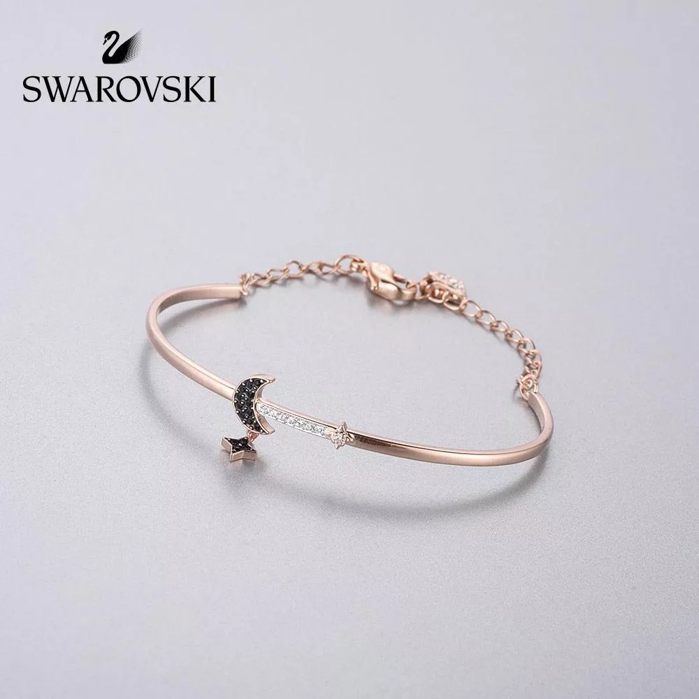 Lắc tay Swarovski Symbolic Moon - Vòng tay hình mặt trăng - Vàng hồng - size M 5429729