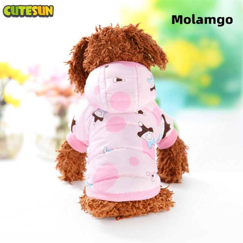 Áo Khoác Giữ Ấm In Họa Tiết Hoạt Hình Dễ Thương Cho Thú Cưng