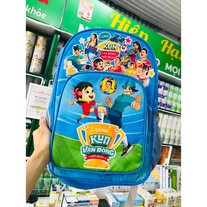 BALO KUN BALO HOODIE KUN loại có mũ và ngăn để giày tặng kèm túi nhựa dẻo chống nước hàng khuyến mãi sữa Kun