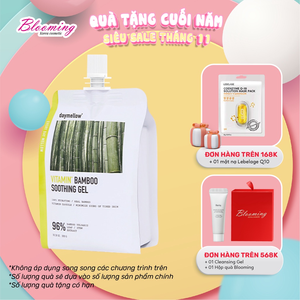 Gel Dưỡng Ẩm Trắng Sáng Săn Chắc Dịch Cây Tre Daymellow Vitamin Bamboo Soothing Gel 300g