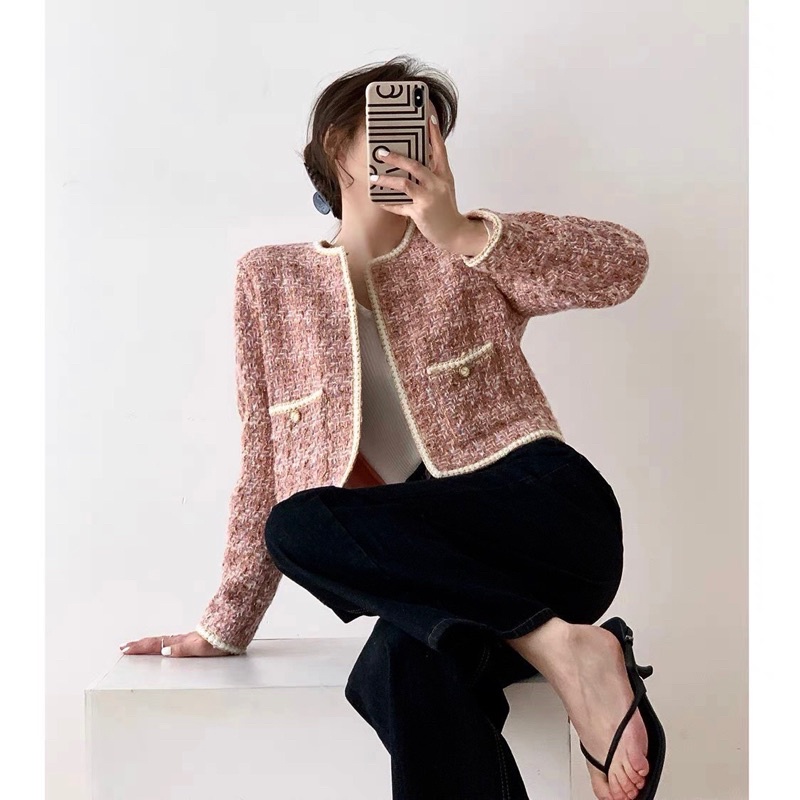 Áo dạ hồng 2 lớp