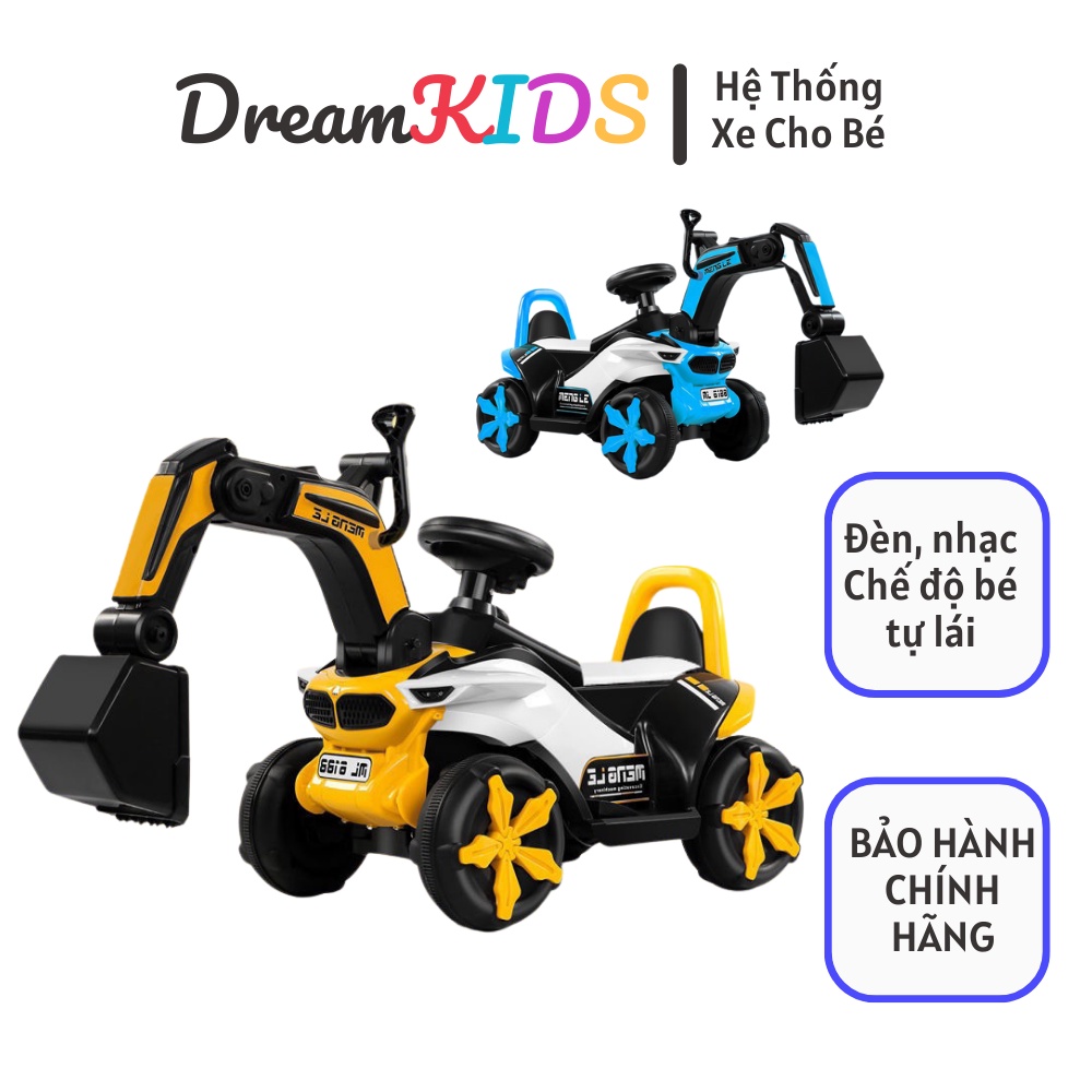 Xe Cần Cẩu Điện - XE oto điện cho bé - Có Thể Tiến Lùi Và Nâng Hạ Cần Cẩu Cho Bé - Mẫu Mới Nhất - BẢO HÀNH 12 THÁNG