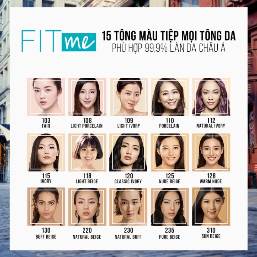 Kem Nền Mịn Nhẹ Kiềm Dầu Maybelline Fit Me Spf22 #112 Natural Ivory 30ml