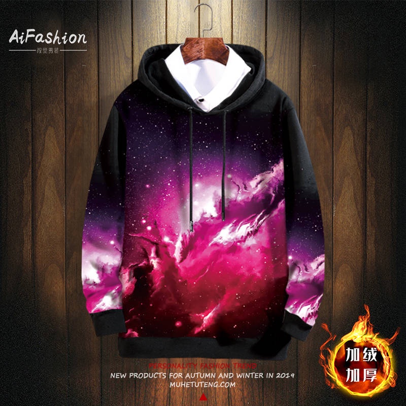 Áo Nỉ Nam. Áo Hoodie Lót Lông Cừu Dày Dặn Thời Trang Thu Đông Cho Nam Sinh Trung Học