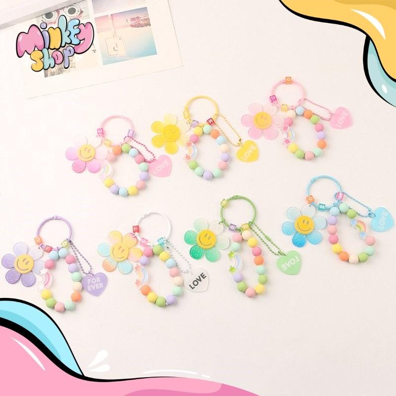 Móc Khoá Hoa Mặt Cười Đẹp Dễ Thương Cute Quà Tặng Ý Nghĩa Phụ Kiện Túi Xách Balo Oto Cặp Xách Đáng Yêu 02MKH -Minkey