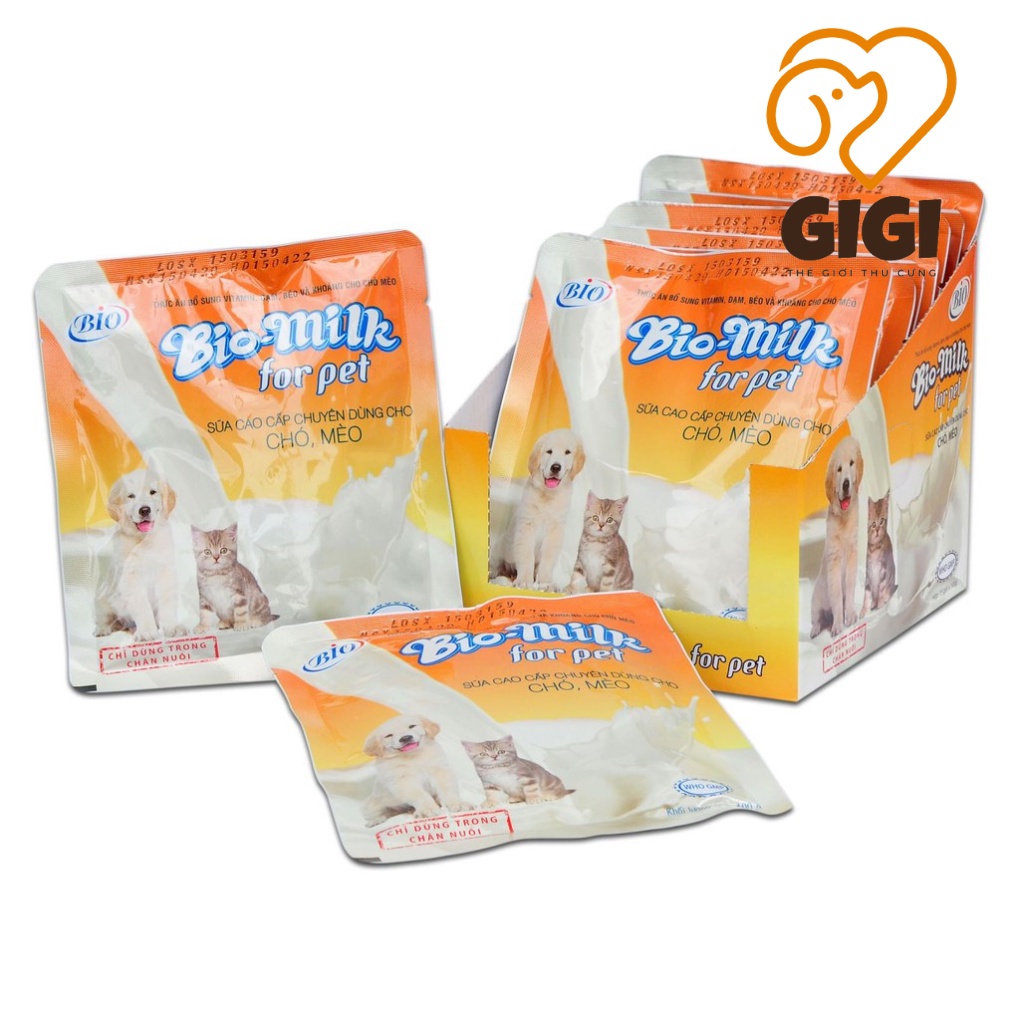 Sữa bột Bio-milk cao cấp chuyên dùng cho chó mèo gói 100g thú cưng sơ sinh thay thế sữa mẹ - GiGi Pet Shop
