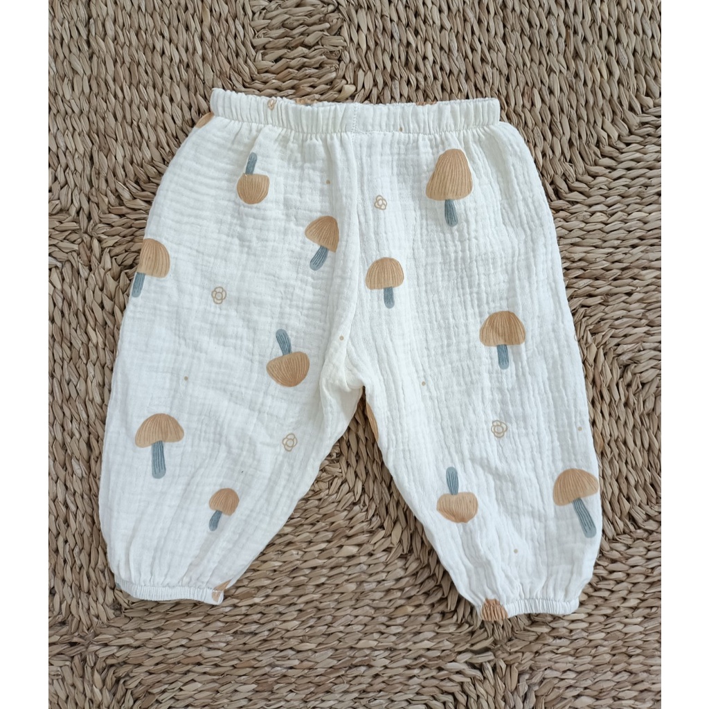 Quần boom chống muỗi cho bé chất xô muslin HABY KIDS