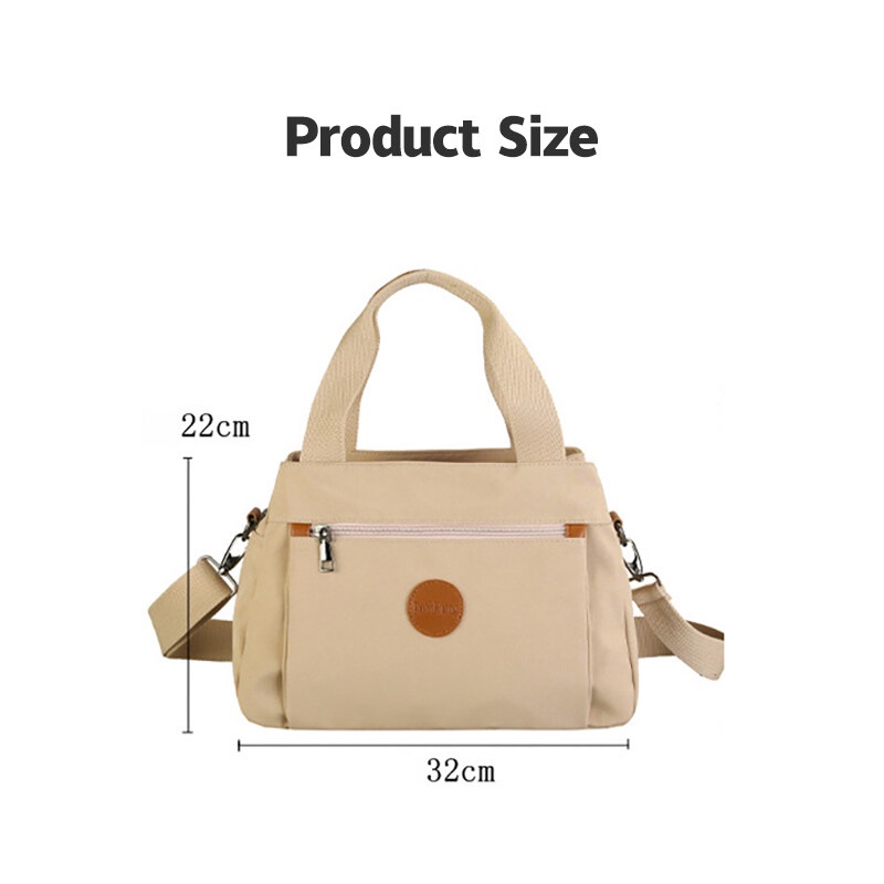 Menas Túi Đeo Vai Bằng Vải canvas nylon Sức Chứa Lớn Thời Trang Dễ Phối Đồ Dành Cho Học Sinh