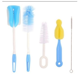  Bộ Cọ rửa bình sữa 5 chi tiết⚡freeship⚡cọ rửa bình sữa, núm ti và ống hút siêu sạch, siêu rẻ