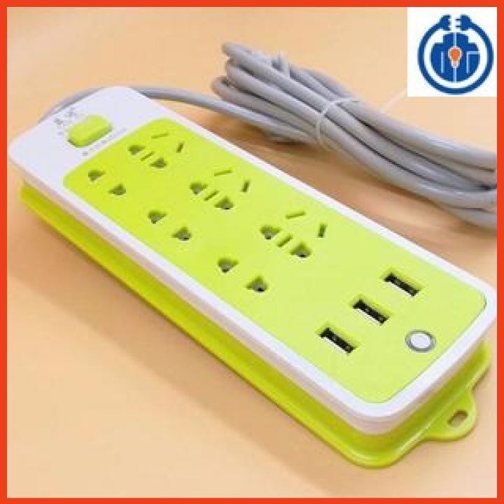 Ổ Cắm Điện 16 Lỗ Xanh Có Cổng USB - Ổ Cắm Điện Đa Chức Năng Chống Giật giá rẻ