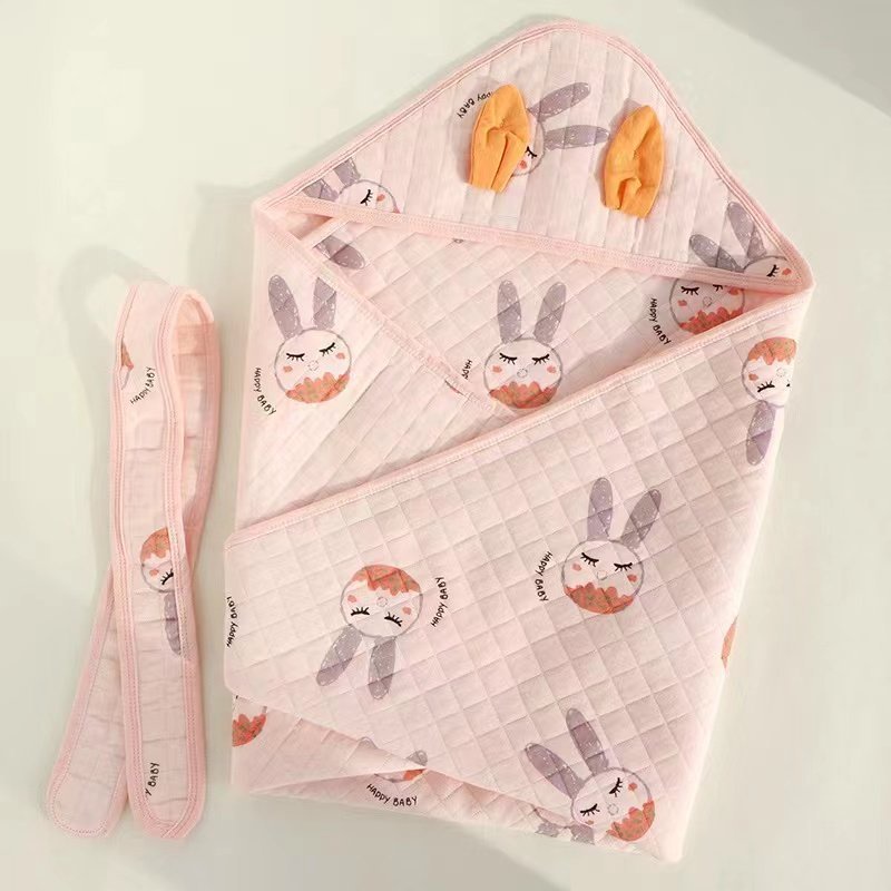 Chăn Ủ Cho Bé Sơ Sinh Mùa Thu Đông Có Mũ và đai Hình Thú