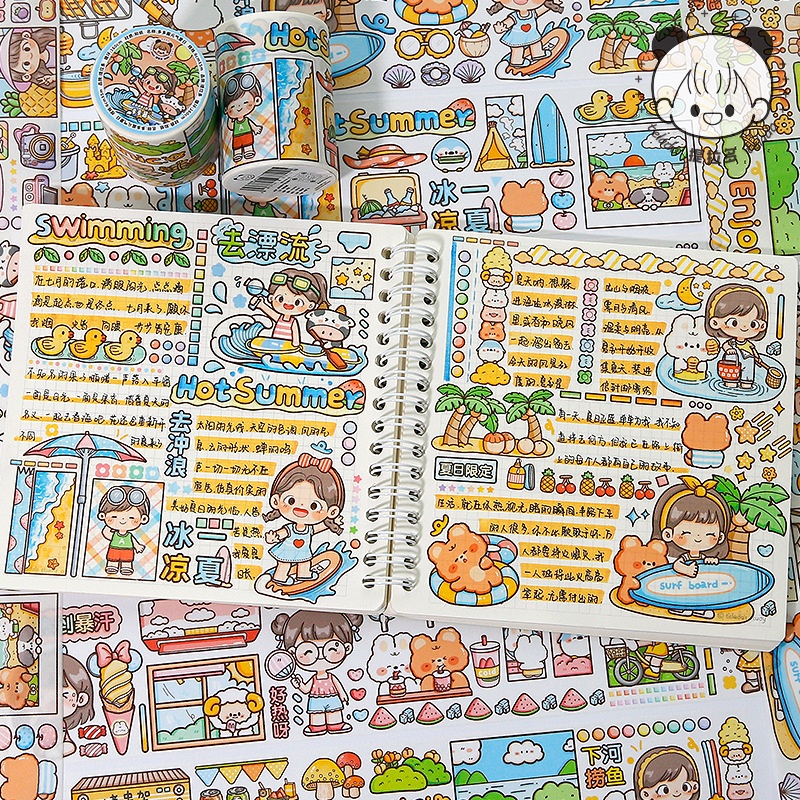 Washi tape sticker cute trang trí thủ công trong nhà, DIY Crafts, Scrapbook, Journal, Diary, Planner HD100-K88.