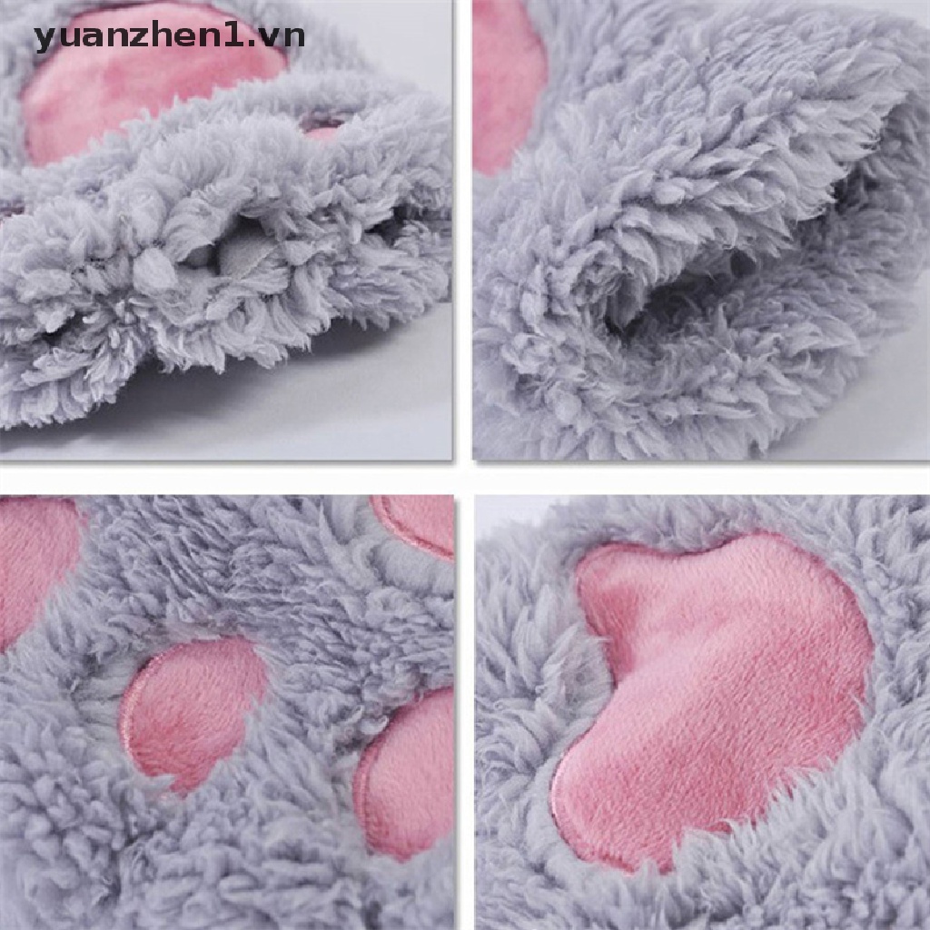 Đôi Găng Tay Lông Mềm Mại Hình Chân Mèo Đáng Yêu Cho Nữ