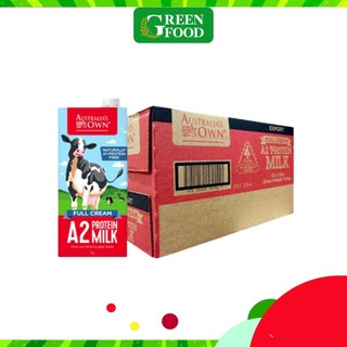 Thùng 12 hộp sữa tươi úc nguyên kem a2 australia's own 1l